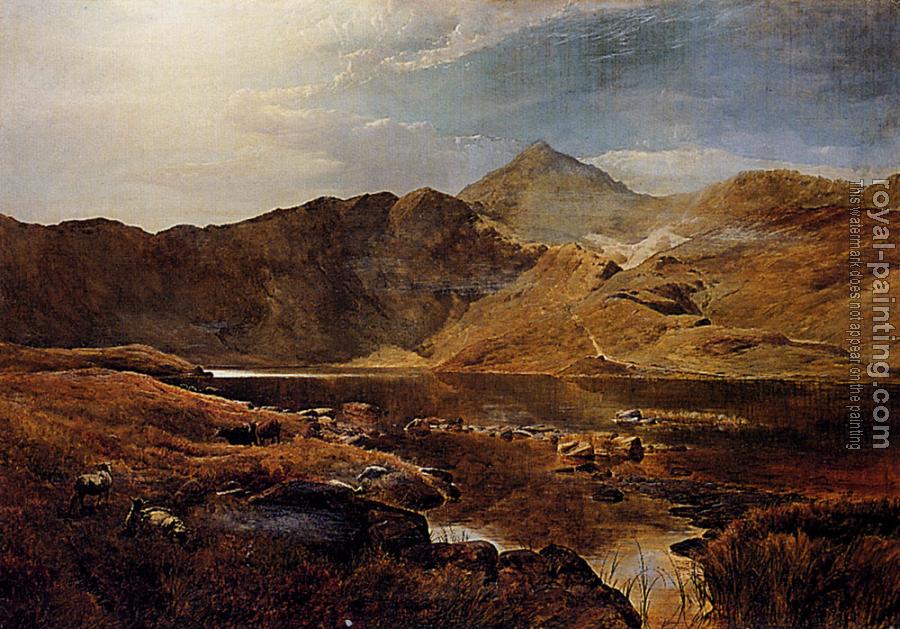 Sidney Richard Percy : Williams Cattle And Sheep In A Scottish Highland Landscape